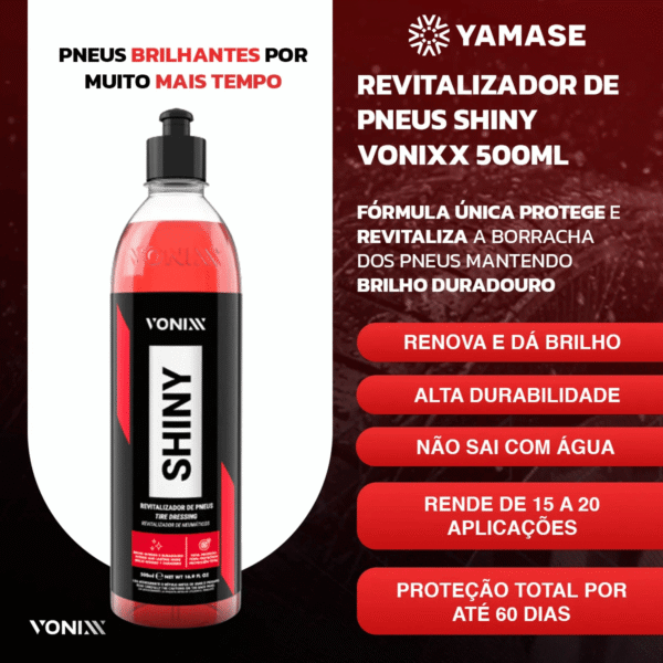 Shiny Pneu Pretinho Brilho Molhado 500ML - Imagem 2